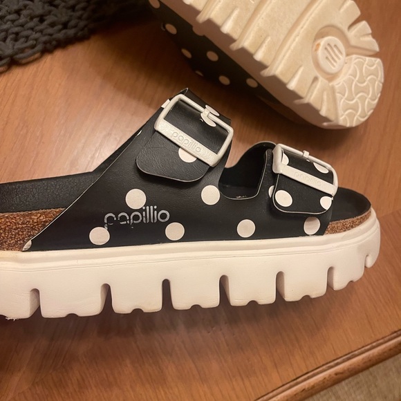 PAPILLO BY BIRKENSTOCK BLKWHITE POKA DOT ARIZONA SZ38 - Picture 6 of 6